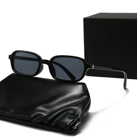 Retro Kleine Rechteckige Sonnenbrille Für Damen Herren PC Material UV400 Schutz Y2K Stil Quadratischer Rahmen Elegante Vielseitige Brille