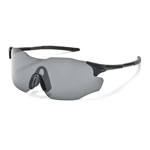 Sports Sunglasses Trendy Futuristic One-Piece Rimless Cycling Glasses Shield Windproof Outdoor Eyewear For Men Women UV400 Protection