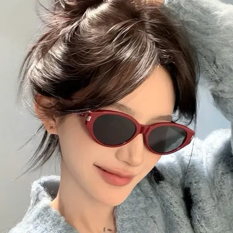 Gafas de Sol de Ojo de Gato Retro de Moda Coreana Para Mujer Montura Grande Protección UV400 Gafas de Sol de Diseñador de Moda