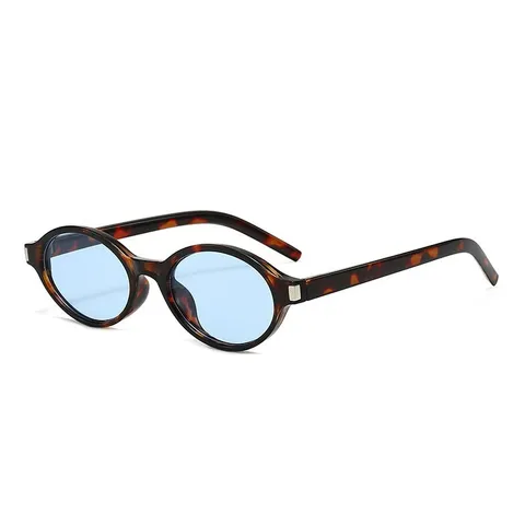 Vintage Ovale Sonnenbrille Für Damen Herren Kunststoff Retro Sonnenbrille UV400 Schutz Klassische Metallakzent Brille Outdoor Fahren