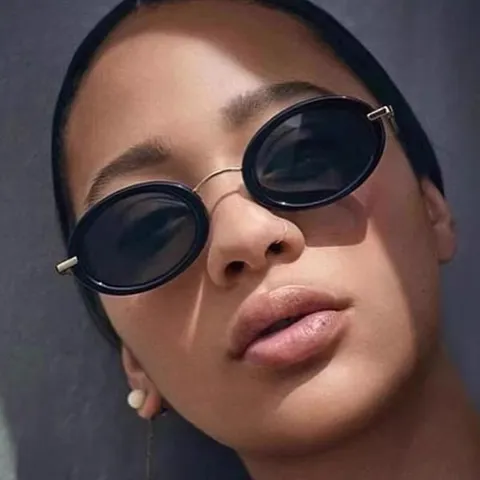 Retro Ovaler Rahmen Sonnenbrille Für Damen Herren Vintage Mode UV400 Schutz Metallbügel Brillen Für Reisen Foto Requisiten