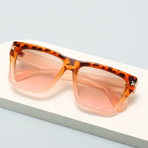 Lunettes de Soleil Carrées Oversize pour Femmes Mode Tendance Rétro Monture PC Protection UV400 Lunettes Élégantes