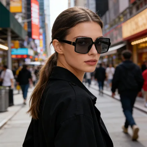 Μοντέρνα Υπερμεγέθη Τετράγωνα Γυαλιά Ηλίου για Γυναίκες Άνδρες Προστασία UV400 Σκελετός PC Γυαλιά Οδήγησης Ρετρό