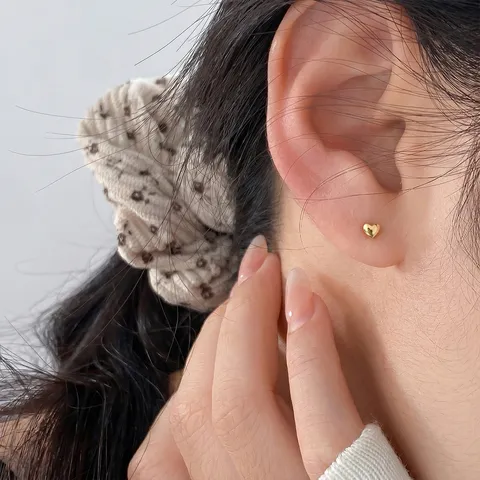 S925 Sterling Silver Stethoscope Line Stud Earrings For Women Minimalist Tiny Doctor Nurse Medical Student Jewelry Gift