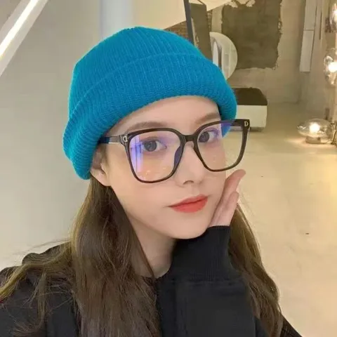 Anti-Blaulicht Große Rahmen Brille Für Damen Retro Quadratisch PC Rahmen Plangläser Koreanische Mode Student Dekorative Brillen