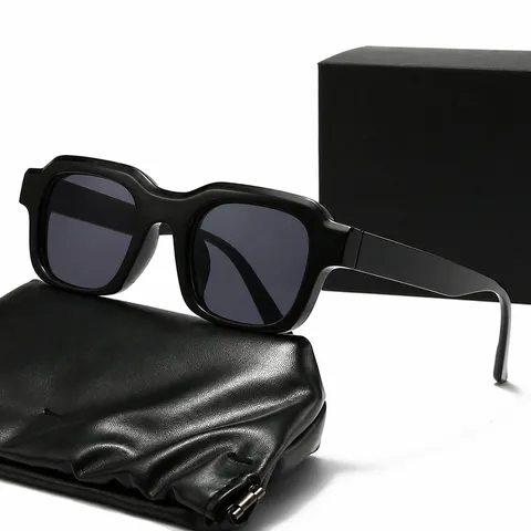 Retro Quadratischer Rahmen Sonnenbrille Für Damen Herren Mode Großer Dicker Rahmen UV400 Schutz Autofahren Brille