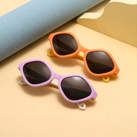 Kinder Polarisierte Sonnenbrille TPEE Flexibler Rahmen TAC Gläser UV400 Schutz Für Jungen Mädchen Kleinkind Outdoor Polygon Brille