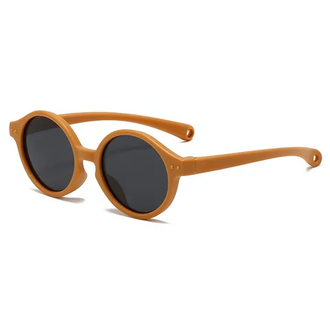 Kids Round Polarized Sunglasses UV400 Protection Plastic Frame Cute Cartoon Eyewear For Toddler Children Outdoor Beach Vacation