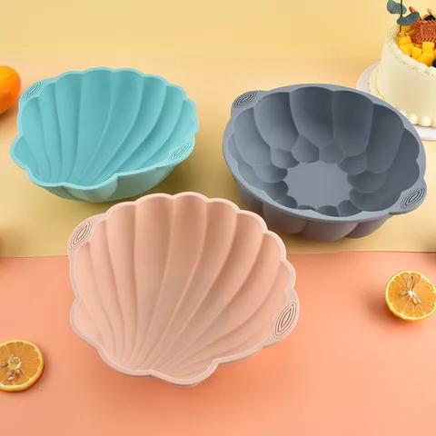 Silicone Cake Mold Bakeware Shell And Lotus Shape Baking Pan Air Fryer Tray Oven Mat Kitchen Baking Tool