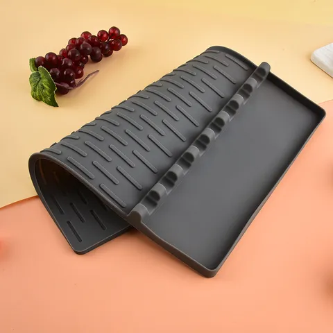 Silikon Grillmatte Hitzebeständige Barbecue Gewürzmatte Rutschfeste Abtropfschale Outdoor Camping Küchenwerkzeug