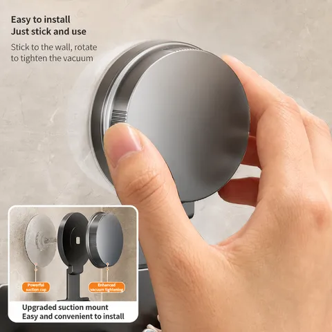 Wall Mounted Suction Cup Hook Heavy Duty ABS Towel Coat Hook Multi Hook Organizer For Bathroom Kitchen Home Modern