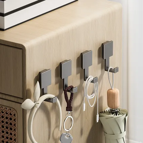 Modern Minimalist Space Aluminum Wall Mounted Coat Hook Single Heavy Duty Clothes Hanger For Entryway Hallway Bathroom