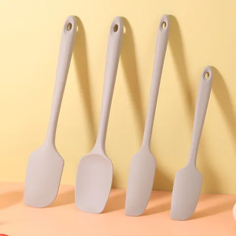 Food Grade Silicone Spatula Set Heat Resistant Baking Spatulas For Mixing Batter Cream Kitchen Cooking Utensil Tools