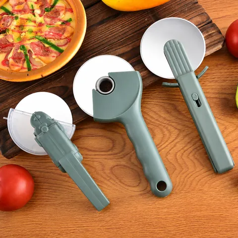 Stainless Steel Pizza Roller Cutter With Plastic Handle Sharp Wheel Blade For Kitchen Baking Pastry Cutting Tool
