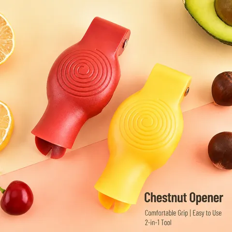Stainless Steel ABS Chestnut Opener Kitchen Nut Cracker Sheller Walnut Pliers Tool Manual Kitchen Gadget