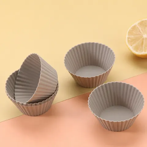 Silicone Cake Molds Muffin Cups Baking Pans Round Heart Square Flower Shapes Kitchen Bakeware For Kids Food Supplement