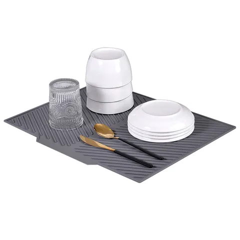 Tappetino Scolapiatti in Silicone Resistente al Calore Lavello da Cucina Antiscivolo Protettore per Top