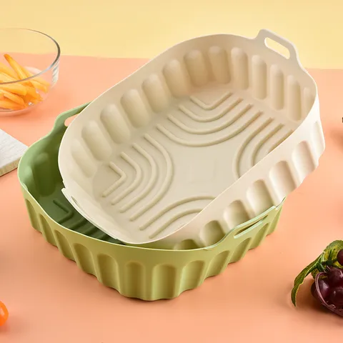 Extra Large Air Fryer Silicone Baking Tray Foldable Heat Resistant Oven Microwave Baking Mat Kitchen Gadget