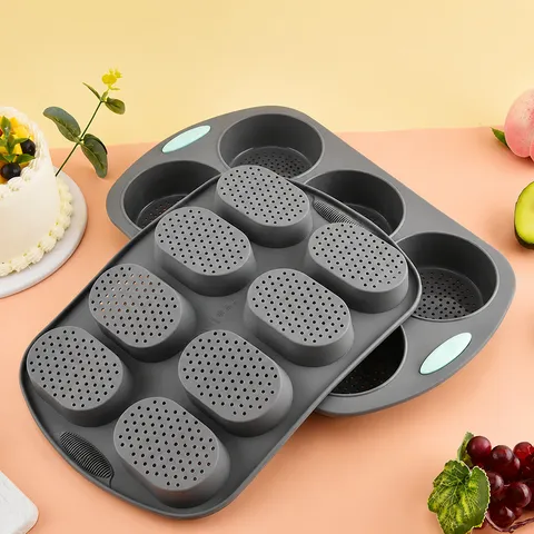 Perforated Silicone Bread Mold Baguette Pan Burger Baking Tray Non Stick Oven Bakeware Tool For Kitchen Home