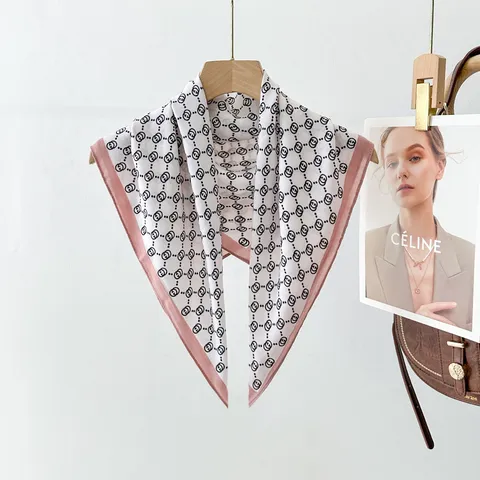Donne Satin Quadrato Sciarpa Vintage Floreale Stampato Collo Sciarpa Moda Versatile Testa Sciarpa Elegante Capelli Accessorio