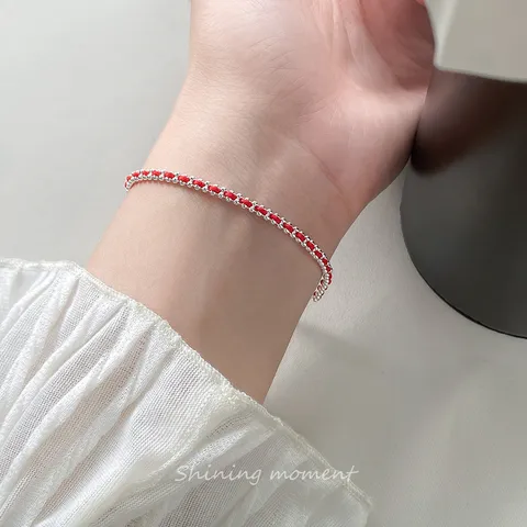 Minimalistisches S925 Sterlingsilber Perlen Geflochtenes Kordel Armband Koreanischer Stil Bunter Faden Freundschaftsarmband Schmuck Geschenk Für Damen