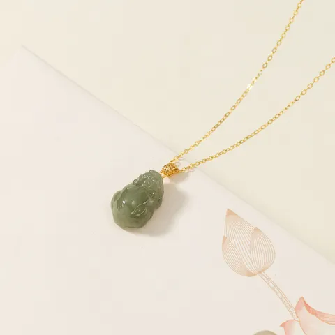 925 Sterling Silver Nephrite Jade Pixiu Pendant Necklace Retro New Chinese Style Elegant Coin Jewelry For Women