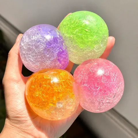 Handgemacht DIY Squishy Sensorisches Spielzeug Kristall Zuckerball Langsam Rückfedernd Stressabbau Fidget Spielzeug Buntes Dekompressionsgeschenk