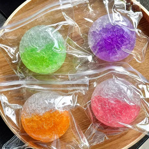 Handgemacht DIY Squishy Sensorisches Spielzeug Kristall Zuckerball Langsam Rückfedernd Stressabbau Fidget Spielzeug Buntes Dekompressionsgeschenk