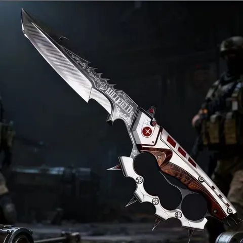 Alloy Metal Game Weapon Model Tactical Dagger Butterfly Knife Action Figure Toy Collectible Miniature Desktop Decor