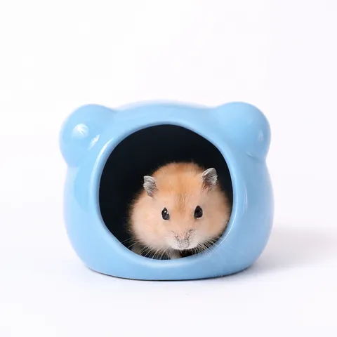 Nidificazione di Raffreddamento in Ceramica per Criceti Forma Animale Carina Piccola Cuccia Estiva per Animali Domestici Chinchilla