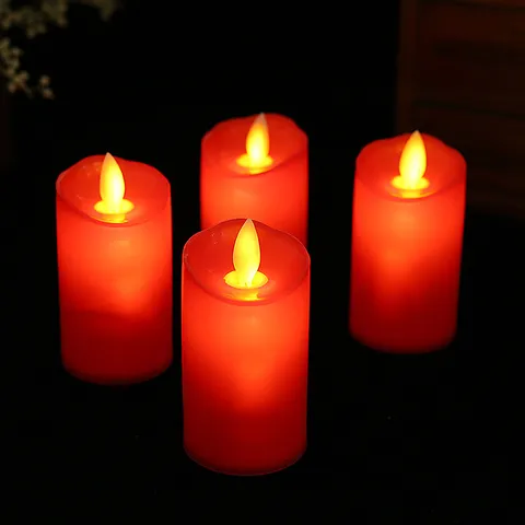Flameless LED Swinging Flame Candle Light Battery Operated Pillar Candles For Christmas Wedding Party Home Decor