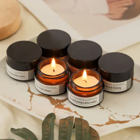 Portable Mini Scented Candle Travel Tin Soy Wax Aromatherapy Candle For Birthday Party Home Bedroom Gift