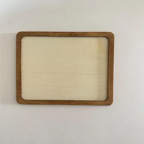Wooden DIY Embroidery Frame Refrigerator Magnet Accessory Vintage Round Rectangular Wood Chip Handmade Craft Decor