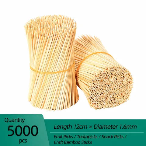 Natürliche Einweg Bambusspieße Holz Obststäbchen Für BBQ Party Food Picks Cocktailstäbchen Basteln Bambusstäbchen