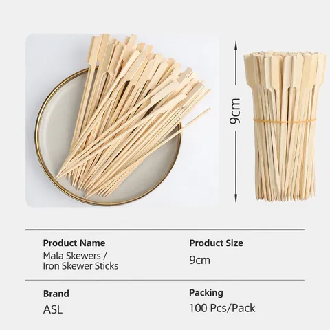 Natural Disposable Bamboo Skewers Wooden BBQ Sticks For Oden Boboji Grill Food Picks Party Kitchen Cooking Accessories