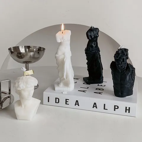 Aromatherapy Candle Venus David Laocoon Statue Figurine Paraffin Wax Art Sculpture Home Decor Scented Candle