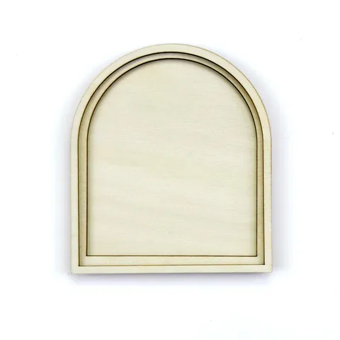 Cadre Photo en Bois Aimant de Réfrigérateur Accessoires DIY Bois de Peuplier Style Chinois Grille de Fenêtre Pièces Artisanales