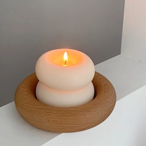Creative Round Ring Scented Candle Soy Wax Handmade Minimalist Aesthetic Candle Home Decor Aromatherapy Gift