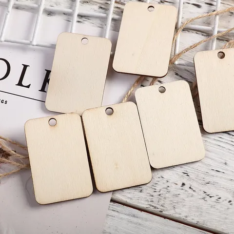 Bois Naturel Formes De Découpes Vides En Bois Non Finies Avec Des Trous Et De La Corde De Chanvre Pour Bricolage Mariage Décoration Maison