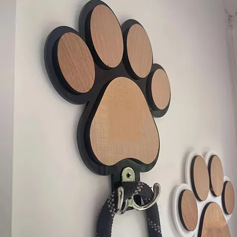 Wooden Paw Print Wall Hook Cute Animal Paw Towel Clothes Hanger Home Decor Storage Hook