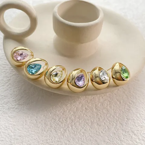 Elegante Kupfer Zirkonia Wassertropfen Ohrstecker Für Damen Französisch Vintage Kristall Strass Ohrschmuck Jahrestag Party Geschenk