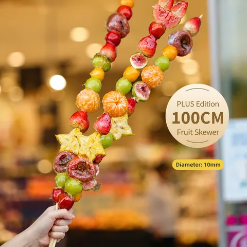 Pinchos Largos de Bambú Para Tanghulu Fruta Fresa Barbacoa Asado Palitos de Madera Herramientas de Cocina