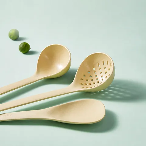 Cuillère à Riz et Écumoire en Plastique Cuillère à Soupe à Long Manche Ménage Cuisine Écologique Ensemble d'Ustensiles de Cuisine