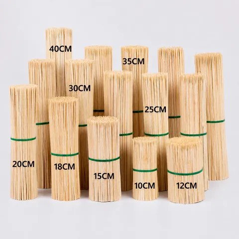 Brochetas De Bambú Natural Palitos De BBQ Desecables Para Asar Selecciones De Comida De Madera Brochetas De Barbacoa Comerciales