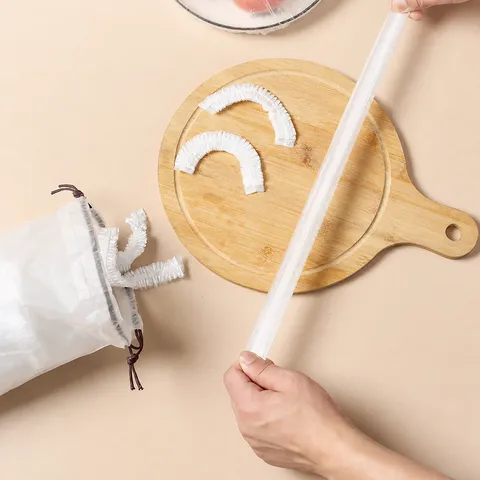 Couvercles de Film Étirable Jetables Couvercles de Bol en Plastique Élastique Sacs de Conservation PE Pour Rangement de Cuisine