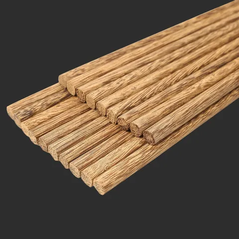 Madera de Wengé Madera de Sándalo Rojo Madera Maciza Natural Sin Pintar Sin Cera Palillos Grabados Vajilla de Negocios Regalo Palillos
