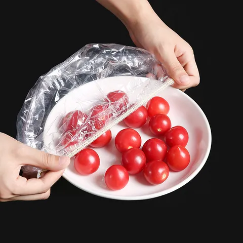Disposable Elastic Bowl Covers Plastic Food Wraps Refrigerator Fresh Keeping Bags Dustproof Food Storage Covers For Kitchen Restaurant