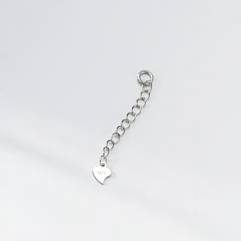 S925 Sterlingsilber DIY Verlängerungskette Für Armband Halskette Herzanhänger Federringverschluss Verstellbare Kette Schmuckzubehör