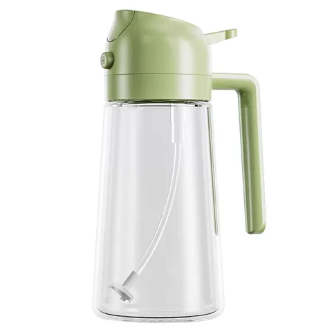 Household Automatic Open Close Oil Spray Bottle Glass Press Type Leak Proof Kitchen Cruet Dispenser For Cooking