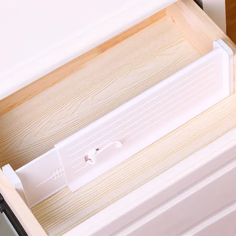 Retractable Drawer Divider Adjustable Thickened Plastic Storage Organizer For Wardrobe Cabinet Drawer Partition